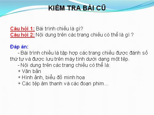 Bài 9. Bài trình chiếu