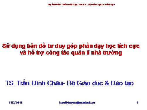 Sử dụng bản đồ tư duy góp phần dạy học tích cực và hỗ trợ công tác quản lí nhà trường