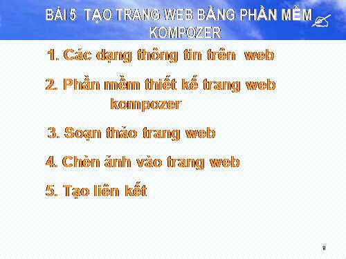 Bài 5. Tạo trang web bằng phần mềm Kompozer