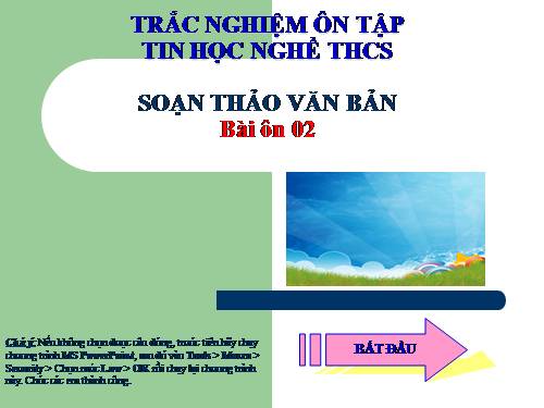 Câu hỏi thi CCN Tin học 2