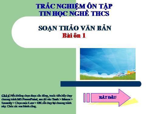 Câu hỏi thi CCN Tin học