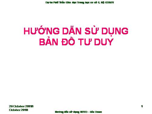 Hướng dẫn sử dụng bản đồ tư duy