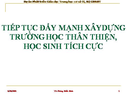 ĐẨY MẠNH XÂY DỰNG THTT-HSTC