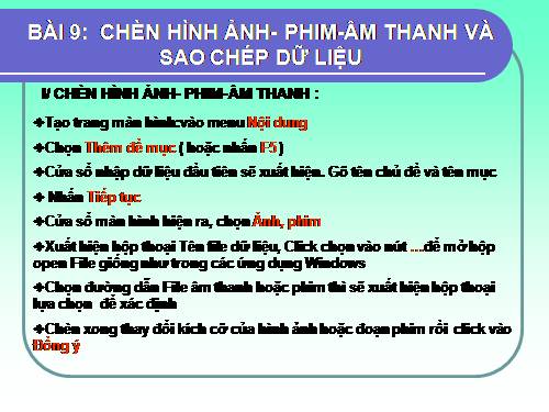 Chèn hình ảnh, âm thanh, video trong Violet