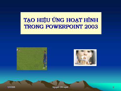 Bài 12. Tạo các hiệu ứng động