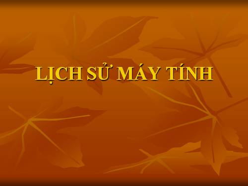 lịch sử máy tính