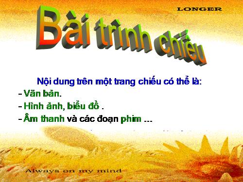 Nội dung của một trang chiếu