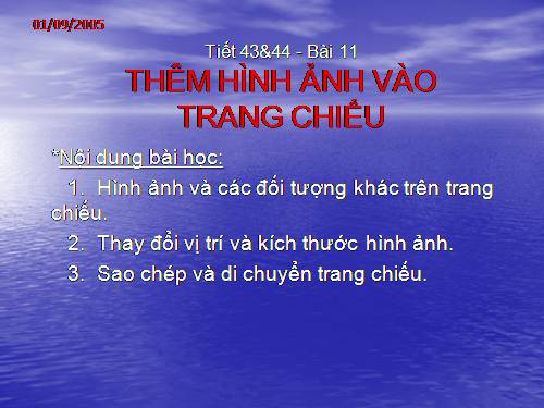 Bài 11. Thêm hình ảnh vào trang chiếu