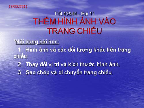 Bài 11. Thêm hình ảnh vào trang chiếu