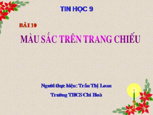 Bài 10. Màu sắc trên trang chiếu