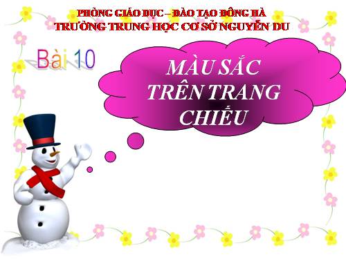 Bài 10. Màu sắc trên trang chiếu