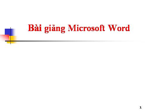 Bài giảng Word