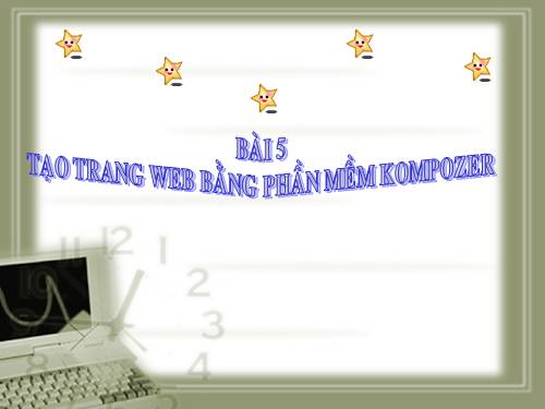 Bài 5. Tạo trang web bằng phần mềm Kompozer