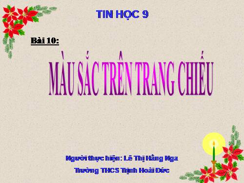 Bài 10. Màu sắc trên trang chiếu