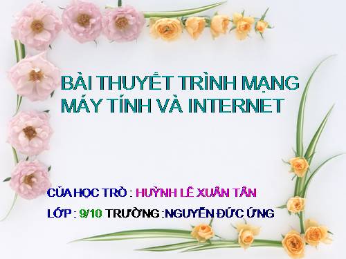 THUYẾT TRÌNH MẠNG MÁY TÍNH & INTERNET