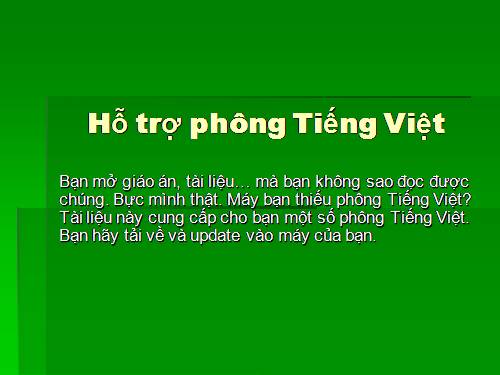 Tải phông Tiếng Việt