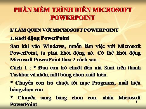 Giáo trình dạy học bằng power point