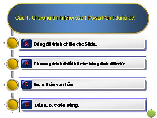 Thiet ke cau hoi trac nghiem tren PowerPoint