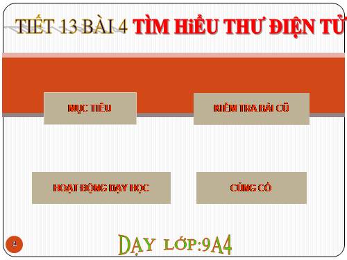 Bài 4. Tìm hiểu thư điện tử