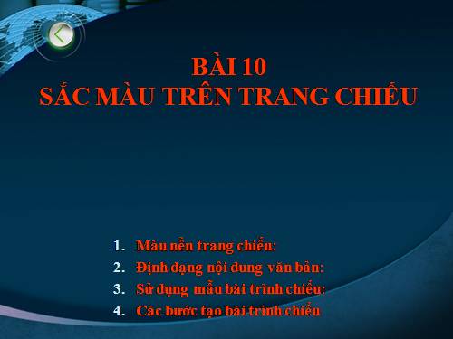 Bài 10. Màu sắc trên trang chiếu