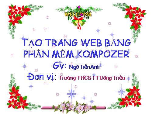 Bài 5. Tạo trang web bằng phần mềm Kompozer