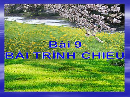 Bài 9. Bài trình chiếu