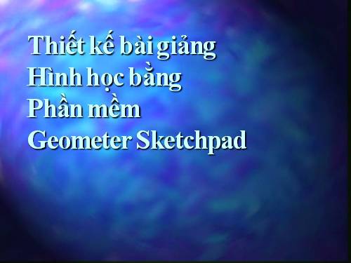 su dung Geometer Sketchpad