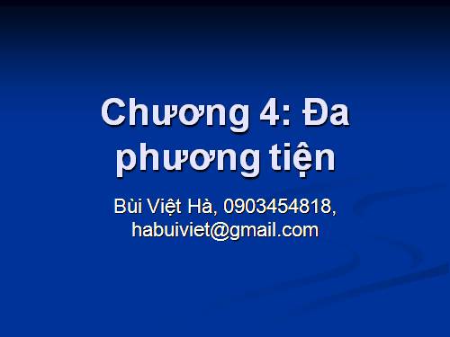 Bài 13. Thông tin đa phương tiện