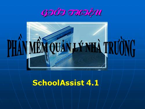 giới thiệu phần mềm school 4.1