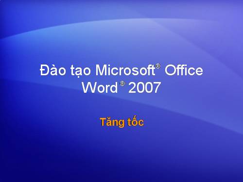 Huong dan su dung Word 2007