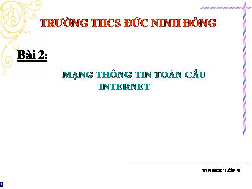 Bài 2. Mạng thông tin toàn cầu Internet