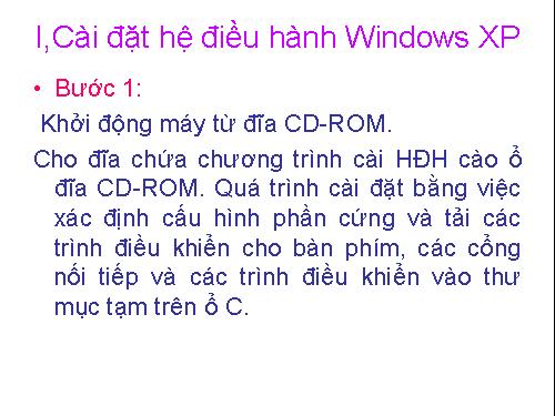 Cách cài đặt Windowns