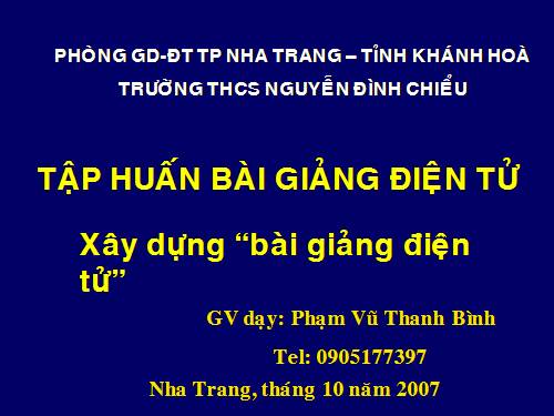 Tập huấn bài giảng điện tử 2