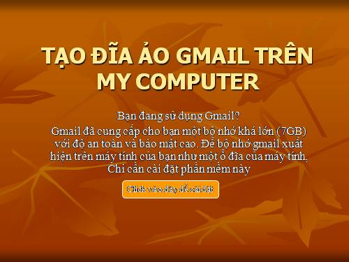 Driver tạo đĩa ảo Gmail trên máy tính