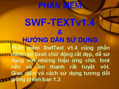 Huong dan su dung phan mem SWF 1.4 - Tao Banner