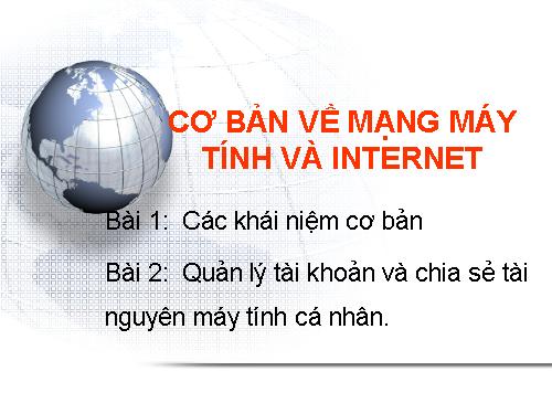 Giáo trình cơ bản về máy tính và Internet