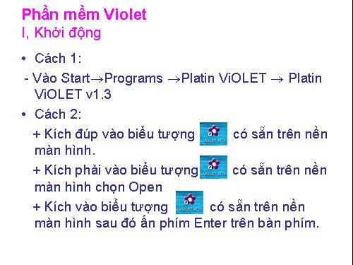 Giao trinh Violet