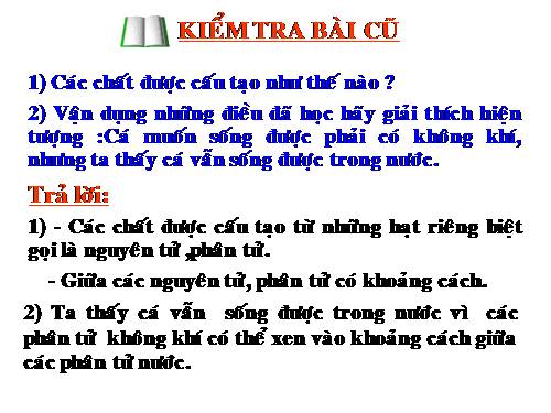 Bài 20. Nguyên tử, phân tử chuyển động hay đứng yên?