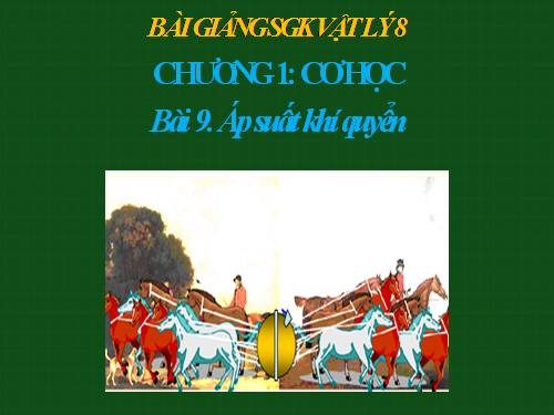 Bài 9. Áp suất khí quyển