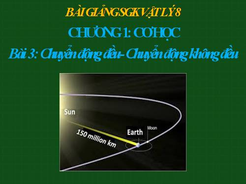 Bài 3. Chuyển động đều - Chuyển động không đều