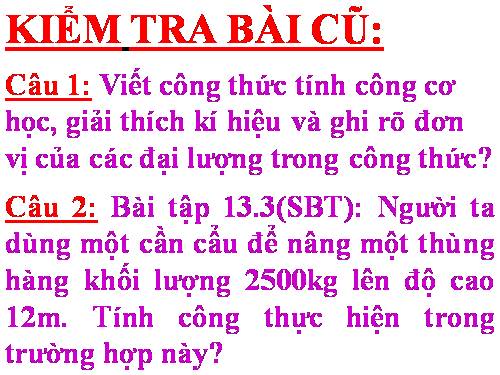 Bài 14. Định luật về công