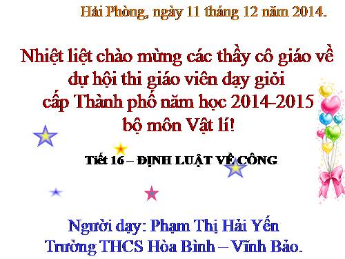 Bài 14. Định luật về công