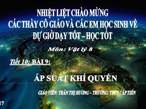 Bài 9. Áp suất khí quyển