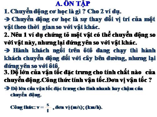 Bài 18. Câu hỏi và bài tập tổng kết chương I: Cơ học