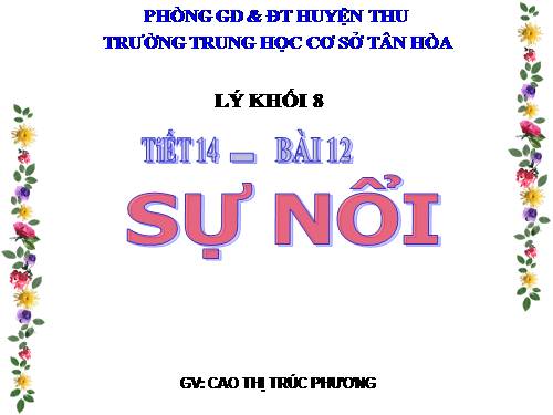 Bài 12. Sự nổi