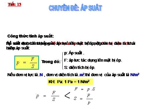 Bài 7. Áp suất