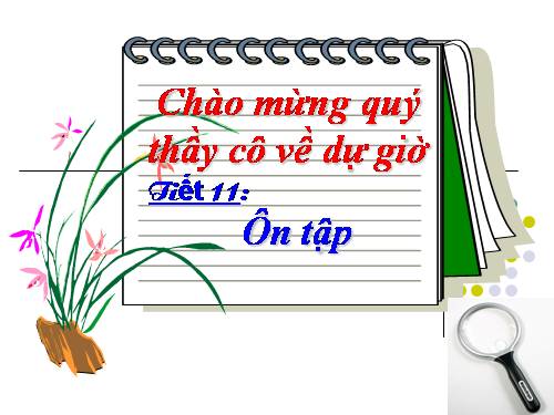 Tiết 11. Ôn tập