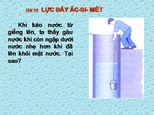 Bài 10. Lực đẩy Ác-si-mét