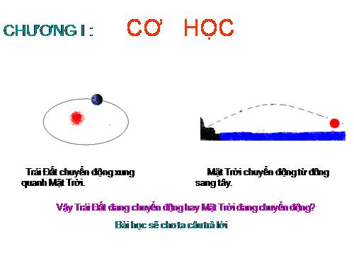 Bài 1. Chuyển động cơ học