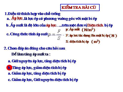 Bài 8. Áp suất chất lỏng - Bình thông nhau